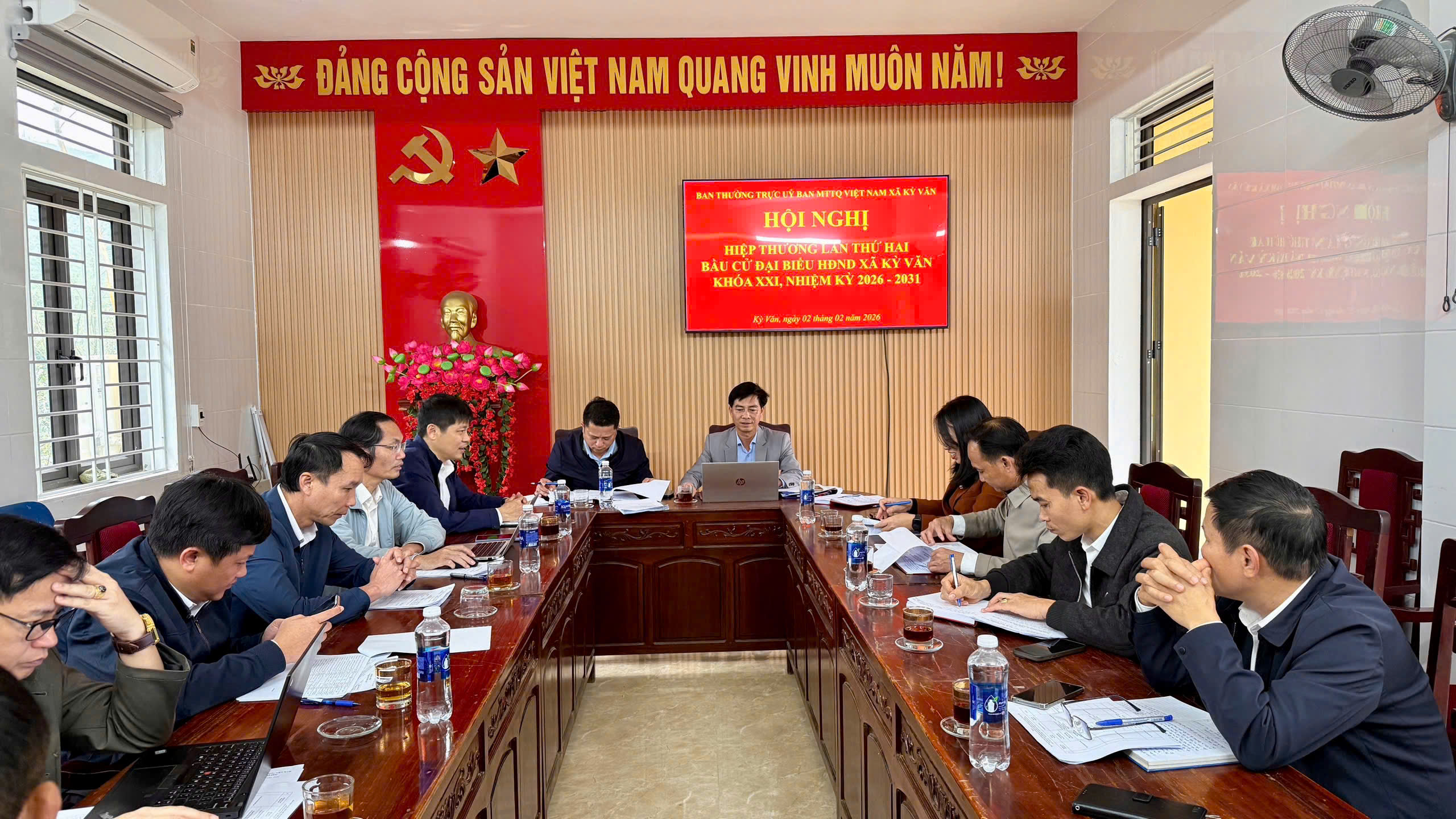 Hội nghị hiệp thương lần hai để thỏa thuận, lập danh sách sơ bộ những người ứng cử đại biểu HĐND xã khóa XXI, nhiệm kỳ 2026 - 2031