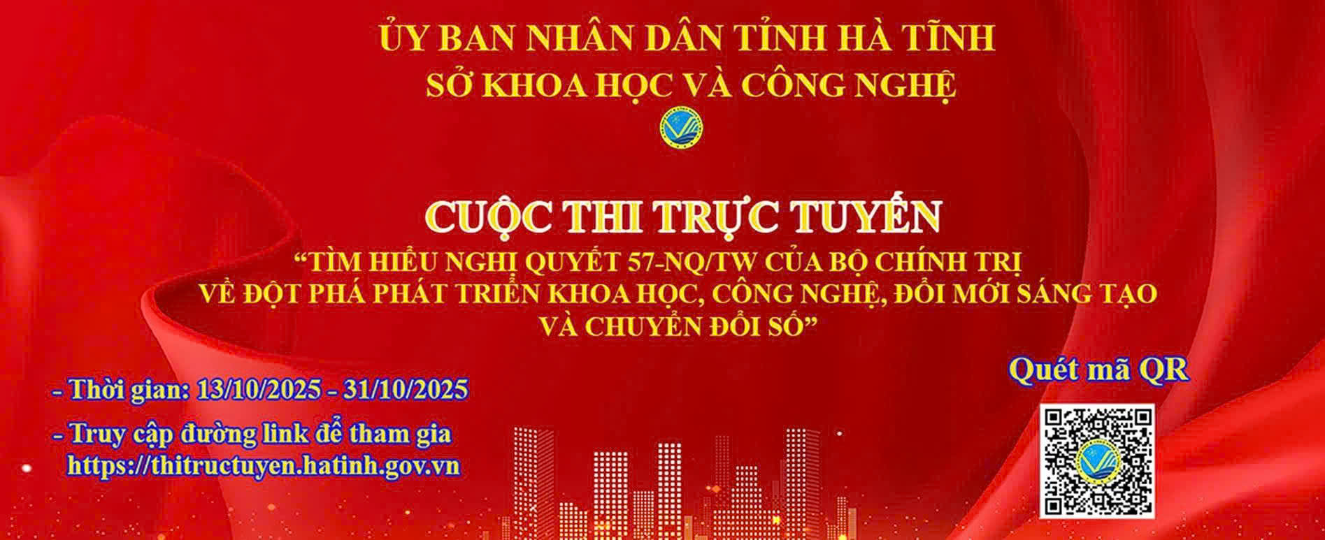 Tuyên truyền hưởng ứng cuộc thi trực tuyến " Tìm hiểu nghị quyết 57-NQ/TW của Bộ Chính Trị về đột phá phát triển khoa học, công nghệ, đổi mới sáng tạp và chuyển đổi số"