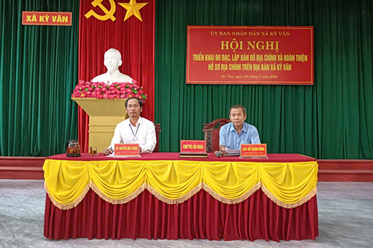 Xã Kỳ Văn triển khai đo đạc, lập bản đồ địa chính và hoàn thiện hồ sơ địa chính trên địa bàn  