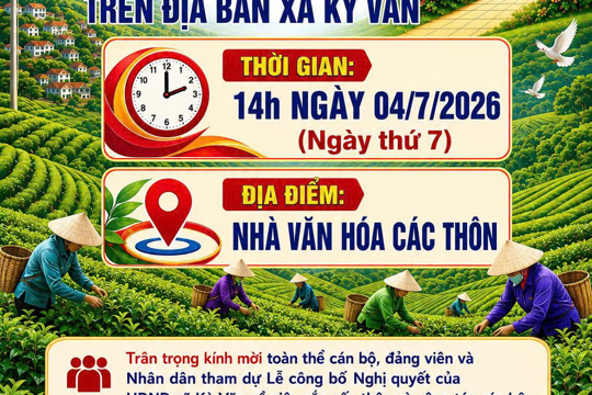Lễ công bố Nghị quyết của HĐND xã về sắp xếp thôn trên địa bàn và công bố quyết định thành lập chi bộ và công tác cán bộ.