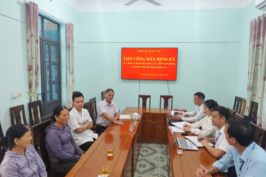 Lãnh đạo xã Kỳ Văn tổ chức tiếp công dân định kỳ tháng 10 năm 2026 