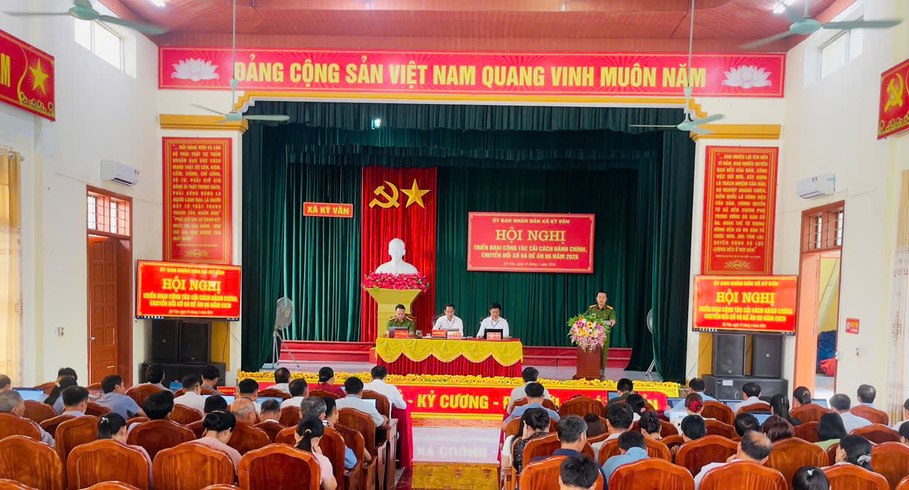 Kỳ Văn triển khai công tác cải cách hành chính, chuyển đổi số và Đề án 06 năm 2026