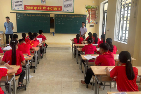 Trường TH&THCS Kỳ Văn tổ chức khảo sát đánh giá kết quả học tập của học sinh lớp 5 năm học 2025 - 2026