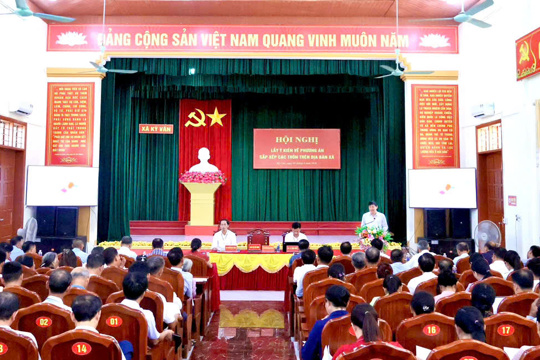 Xã Kỳ Văn lấy ý kiến về phương án sắp xếp các thôn trên địa bàn 