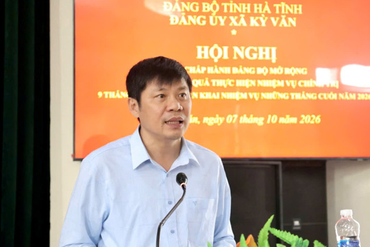 Ban Chấp hành Đảng bộ xã Kỳ Văn tổ chức Hội nghị mở rộng triển khai nhiệm vụ trọng tâm những tháng cuối năm 2026