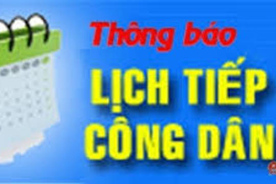 Thông báo tiếp công dân định kỳ tháng 6 của Chủ tịch UBND tỉnh