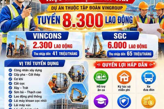 168 doanh nghiệp có nhu cầu tuyển dụng 23.008 lao động trong tháng 7 năm 2026 