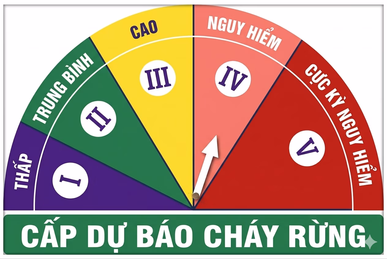 Thông tin cấp dự báo cháy rừng ngày 17/4/2026 