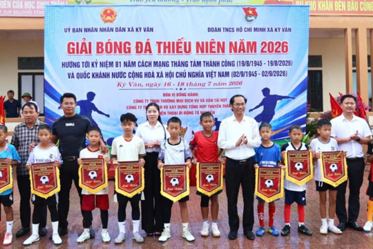 Xã Kỳ Văn tổ chức khai mạc giải bóng đá thiếu niên năm 2026.
