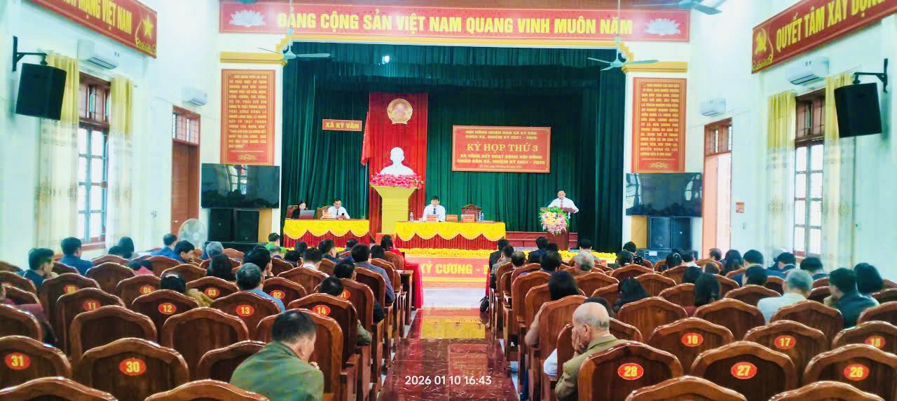 Hội đồng nhân dân xã Kỳ Văn tổ chức Kỳ họp thứ 3 HĐND xã khóa XX, nhiệm kỳ 2021 – 2026