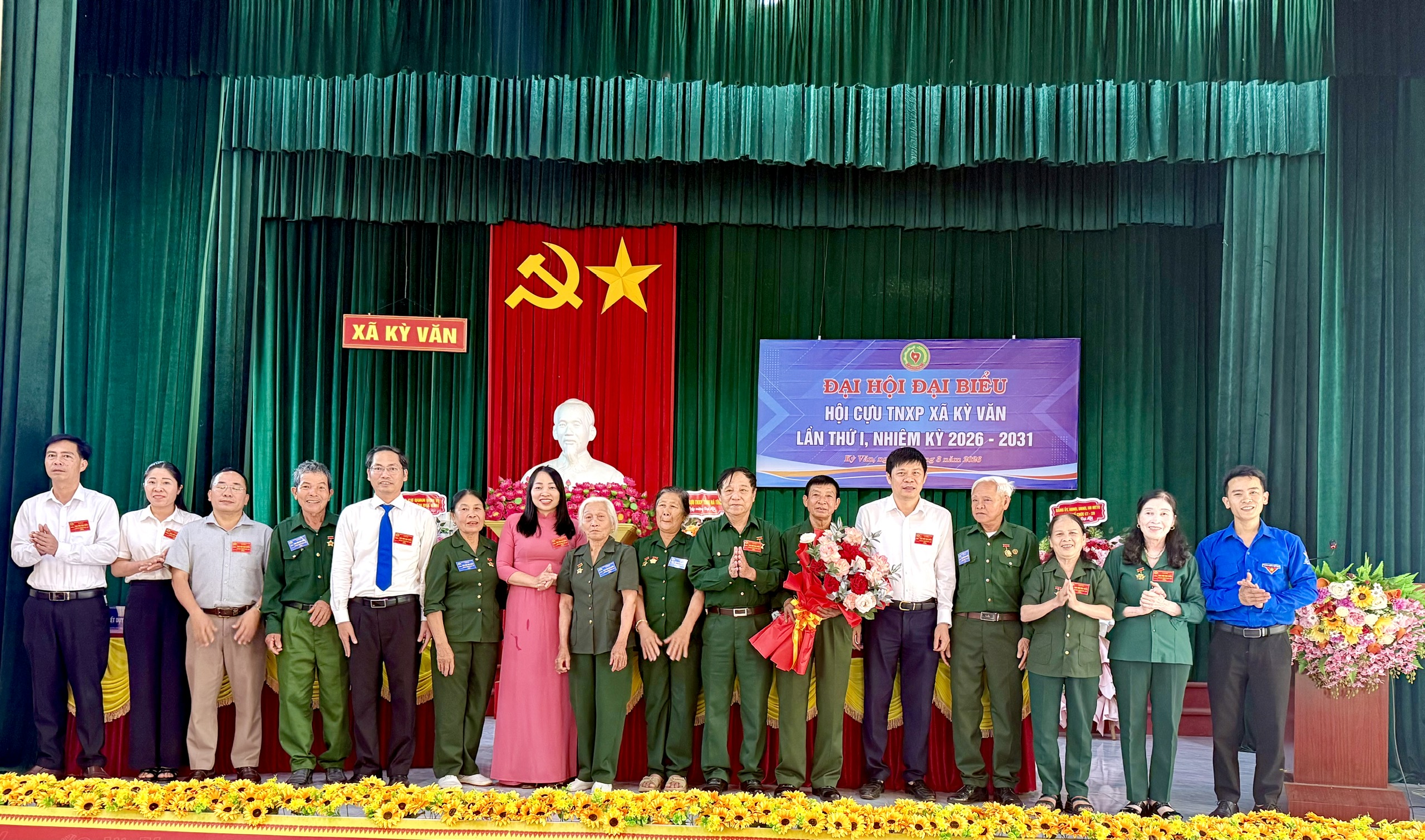Hội Cựu thanh niên xung phong xã Kỳ Văn tổ chức thành công Đại hội đại biểu lần thứ nhất, nhiệm kỳ 2026-2031