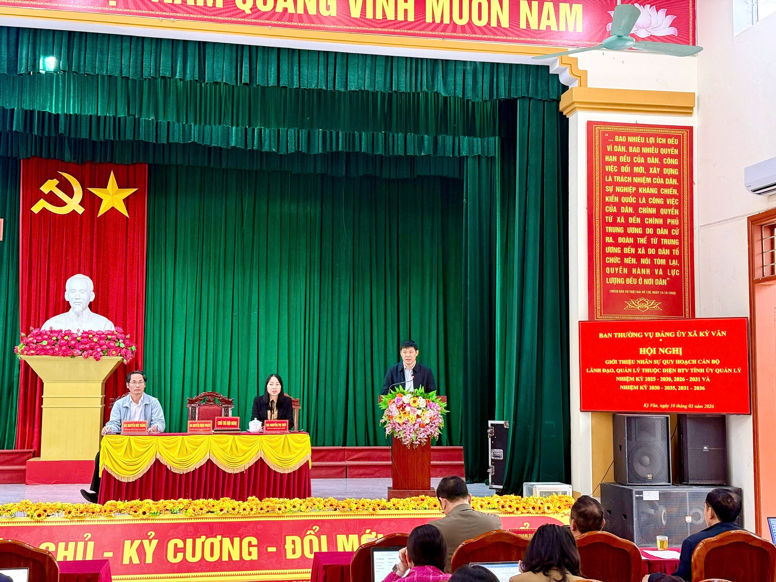 Đảng ủy xã Kỳ Văn giới thiệu nhân sự quy hoạch cán bộ nhiệm kỳ 2025-2030, 2026-2031 và 2030-2035, 2031-2036.